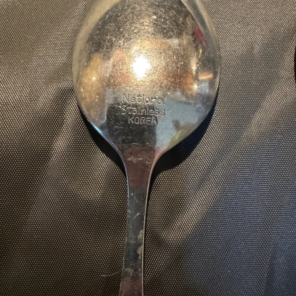 National Stainless Korea Tablespoons Set of 3 Vintage Scroll Pattern Silverware
